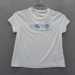 Prince Girls White LOVE Tennis Graphic Tee Shirt UPF 50+ Wicking Size‎ M NEW